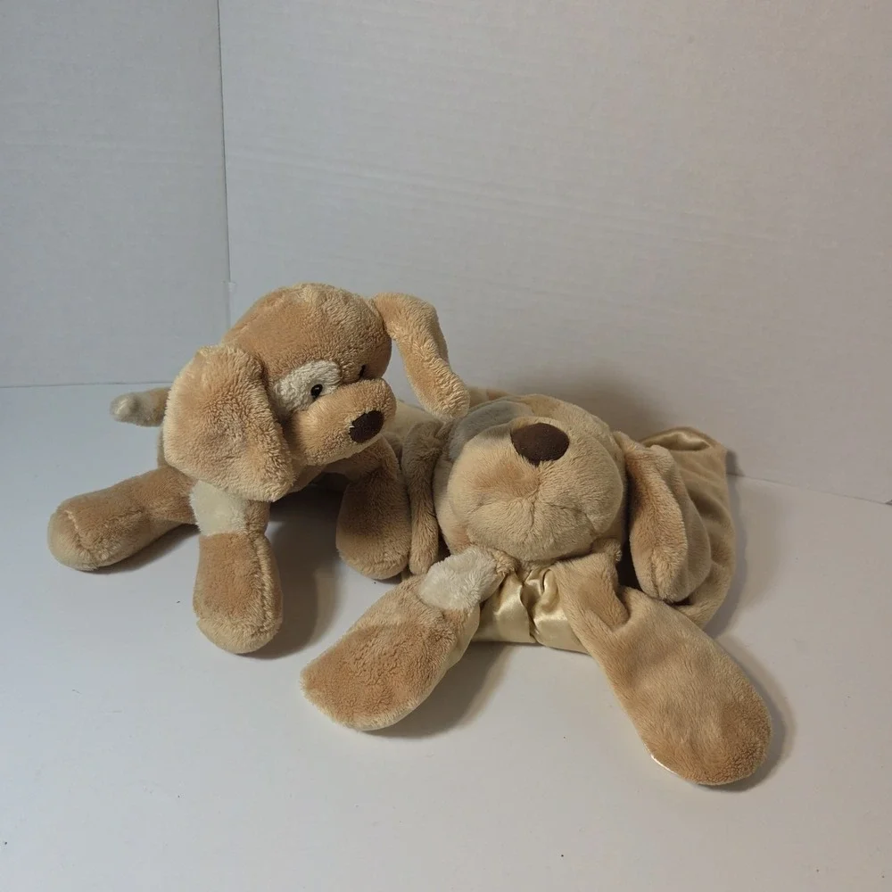 Baby Gund Spunky Huggybuddy Tan Puppy Dog Lovey Security Blanket / Spunky Dog Pl
